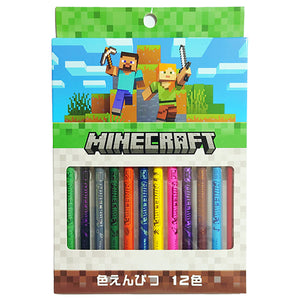 Minecraft 12 Coloured Pencil