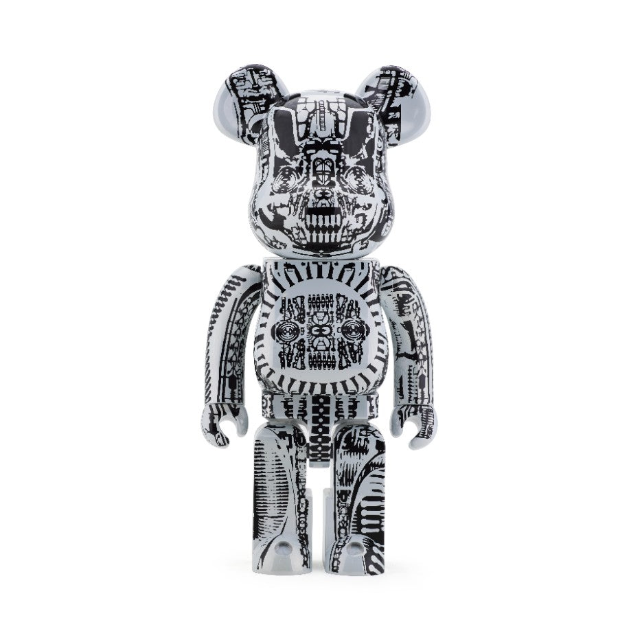 BE@RBRICK × H.R.GIGER 1000% "White Chrome"