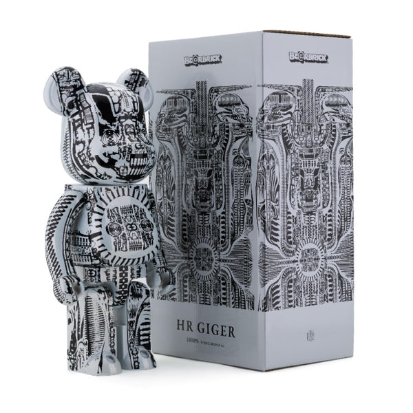 BE@RBRICK × H.R.GIGER 1000% "White Chrome"